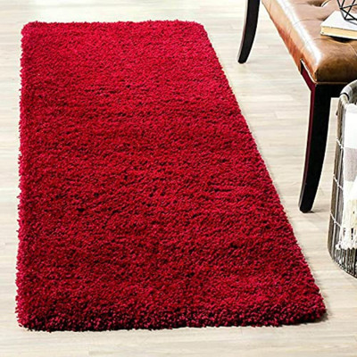 ROSSLYN Polyester Floor Mat(Red, Large)