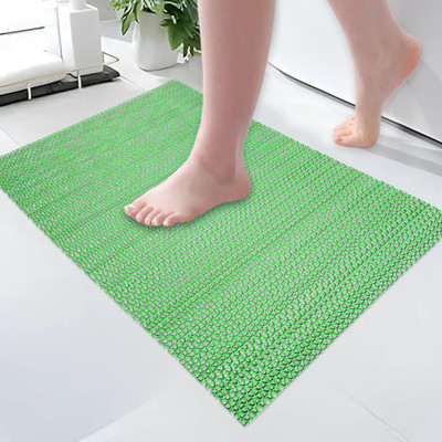 KUBER INDUSTRIES Rubber Bathroom Mat(Green, Medium)