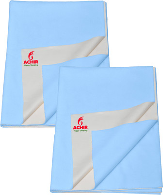 SBTs Cotton Baby Bed Protecting Mat(Sky, Blue, Pack of 2, Small)