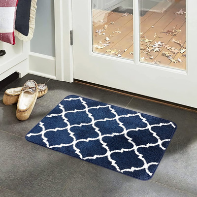 MINGET Microfiber Door Mat(Blue, Large)