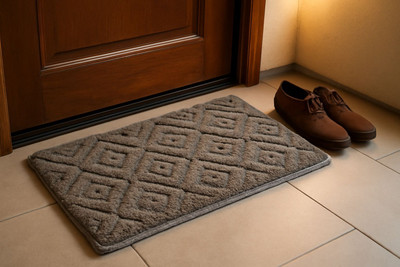 AA Global Microfiber Floor Mat(Light Grey, Medium)