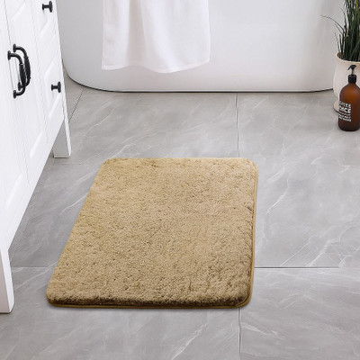 NBSdecor Microfiber Door Mat(Beige, Small, Pack of 2)