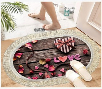 AMEEDARSHAN Microfiber Bathroom Mat(Multicolor, Medium)