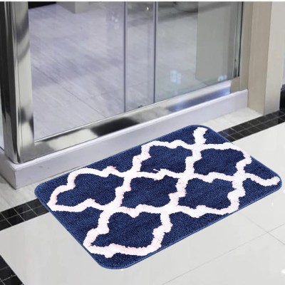 Dtex Microfiber Door Mat(Blue, Medium)