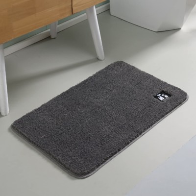 RIDHI CREATIONS Microfiber Bathroom Mat(Grey, Medium)