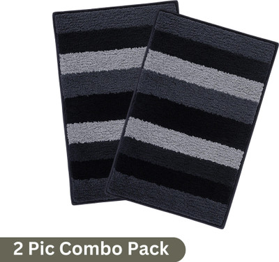 Snug Step Cotton Door Mat(Multicolor, Large, Pack of 2)