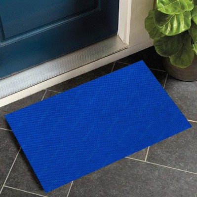 GS Home Rubber Floor Mat(Blue, Free)