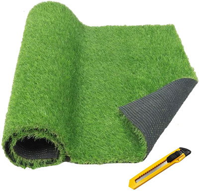 AAZEEM Polyester Floor Mat(Green, Free)