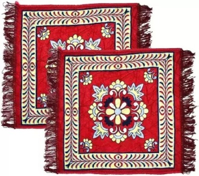 Dsom Velvet Prayer Mat(Multicolor, Free, Pack of 2)