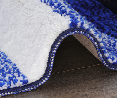 MAA HOME CONCEPT Microfiber Floor Mat(Blue, Large)