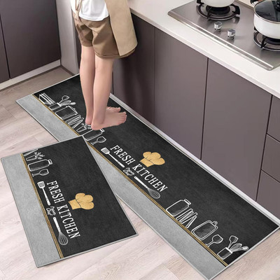 SHOPPOFOBIX Rubber Floor Mat(Fresh Kitchen, Pack of 2, Free)