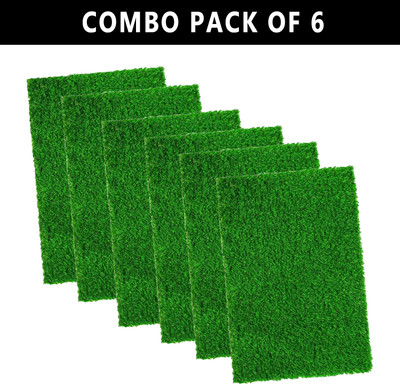 KYLEN Artificial Grass Floor Mat(Green, Free, Pack of 6)