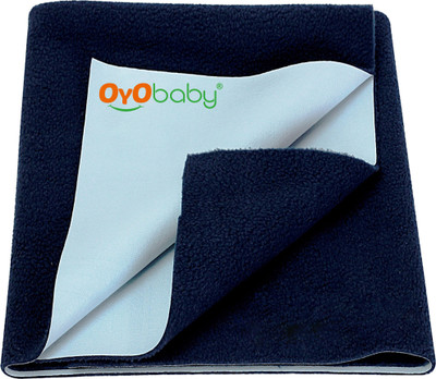 Oyo Baby Cotton Baby Bed Protecting Mat(Dark Blue, Large)