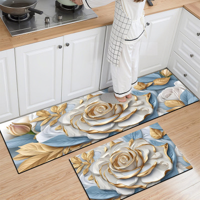 mahek accessories Rubber Door & Floor Mat(Multicolor, Pack of 2, Free)