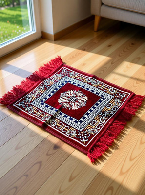 LAZYwindow Velvet Door Mat(RED, Medium)