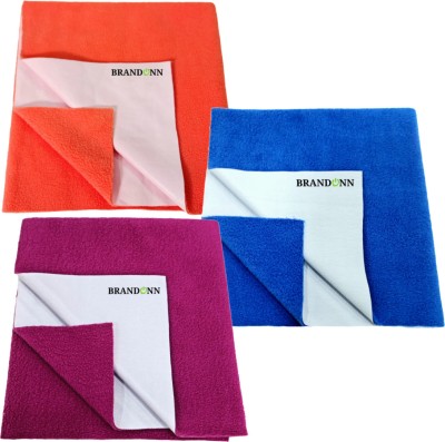 BRANDONN Fleece Baby Bed Protecting Mat(Wine, Orange, Royalblue, Large, Pack of 3)