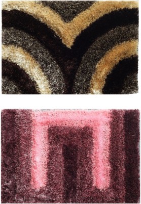 shopgallery Polyester Door Mat(Multicolor, Extra Large, Pack of 2)