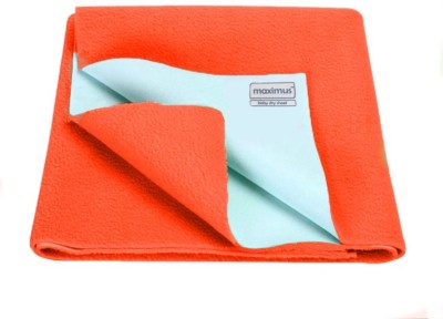 Maximus Fleece Baby Bed Protecting Mat(Orange, Medium)