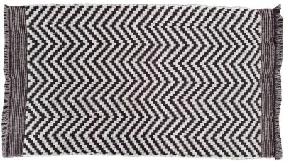 North Field Cotton Floor Mat(Brown/White, Large)