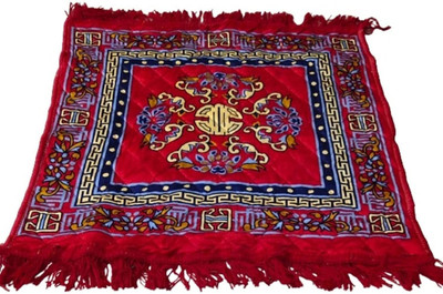 Creative Mart Velvet Prayer Mat(Red, Medium)