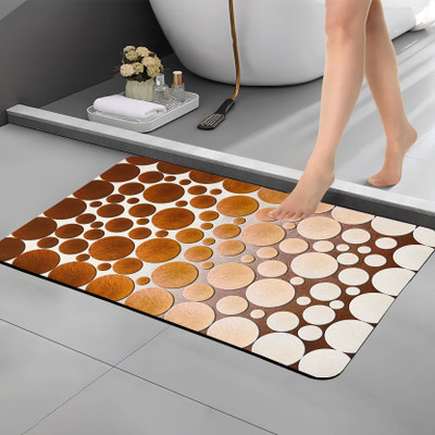 Dtex Rubber Bathroom Mat(Cloud Beige, Medium)