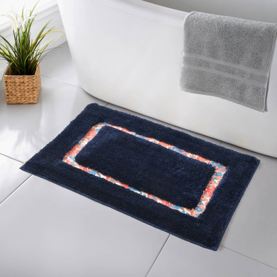 Slayy with Style Microfiber Door Mat(Navy Blue, Medium)