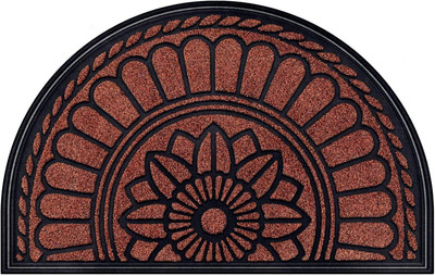 Ultica Fab Rubber Door Mat(Coffee D New, Large)