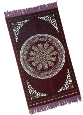 ADIRNY Velvet Prayer Mat(Maroon, Large)