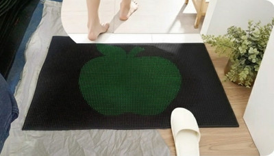 TICOLO PVC (Polyvinyl Chloride) Door Mat(Green, Medium)