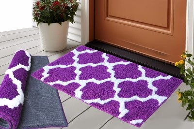 Woolpik Microfiber Door Mat(Purple, Free)