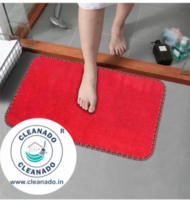 CLEANADO Microfiber Door & Floor Mat(Blue, Medium)