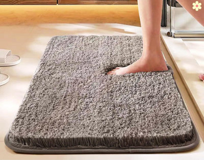 HOWNICE Cotton Floor Mat(Grey, Medium)