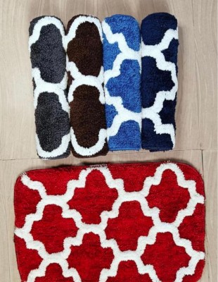 ZAIRE HOME Microfiber Door Mat(9, Free, Pack of 4)