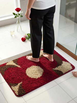 NEW GLITER Microfiber Floor Mat(Red, Gold, Extra Large)