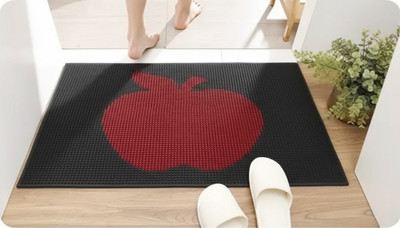 TICOLO PVC (Polyvinyl Chloride) Door Mat(Red, Medium)