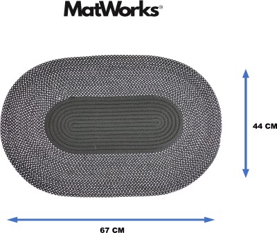 MatWorks Nylon Door Mat(Black, Large)