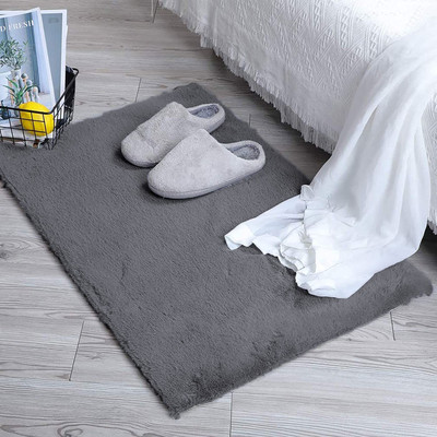 F i Polyester Door Mat(Grey, Small)