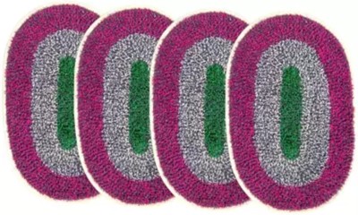 Geeta Enterprise Cotton Door Mat(Pink, Medium, Pack of 4)