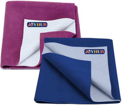 JOYHUB Cotton Baby Bed Protecting Mat(DARK BLUE, PLUM, Pack of 2, Large)