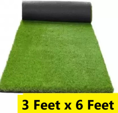 CHETANYA LOOMTEX Green Polypropylene Carpet(3 ft,  X 6 ft, Rectangle)