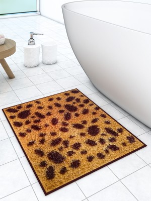 Athom Living Polyester Bathroom Mat(Brown, Medium)