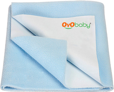 Oyo Baby Cotton Baby Bed Protecting Mat(Blue, Large)
