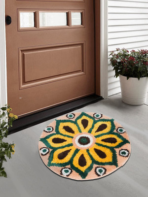 Fabinaliv Polycotton Door Mat(Cream, Medium)