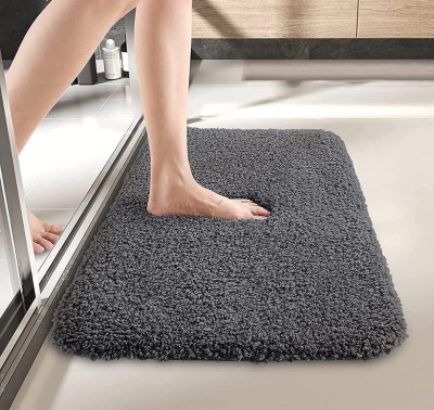 HOWNICE Cotton, Polyester, Microfiber Door Mat(x Grey Soft, Medium)