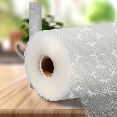 GRISHVA PVC (Polyvinyl Chloride) Drawer Mat(White, Medium)