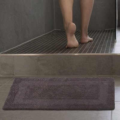 ROSSLYN Cotton Floor Mat(Grey, Medium)