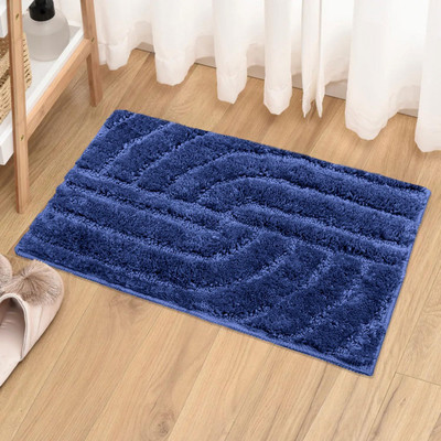 F i Microfiber Door Mat(Navy, Small)