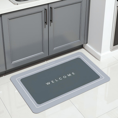 HurryShoppy Rubber Bathroom Mat(Multicolor, Large)