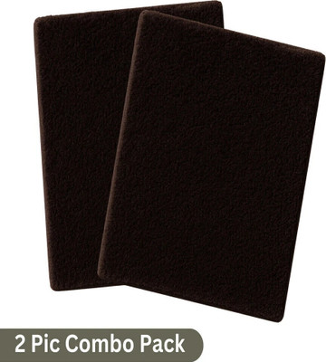 Snug Step Cotton Door Mat(Black, Large, Pack of 2)