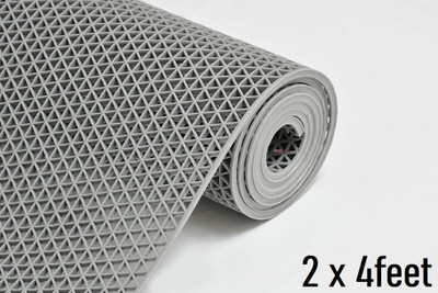 Shoppingzone Rubber Bathroom Mat(Grey-Non-Slip Mat 2x4feet, Large)